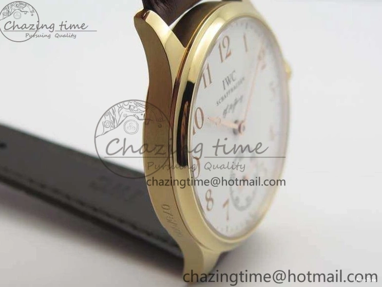 MIROTIME 0818 Effortless Portuguese Fa Jones IW544201 RG GSF 1:1 Best Edition White Dial On Leather Strap 7228